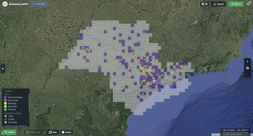 Leucaena Earth — Mapa interativo