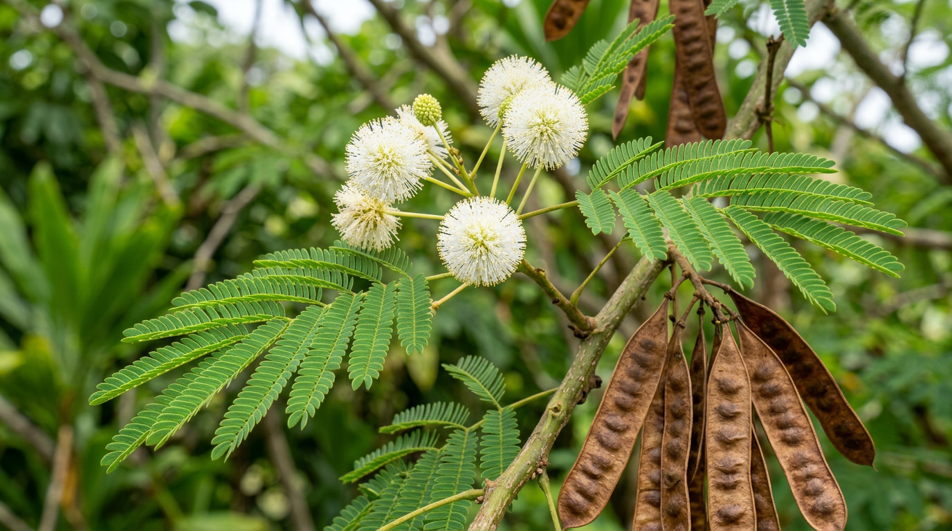 Leucaena leucocephala flowers